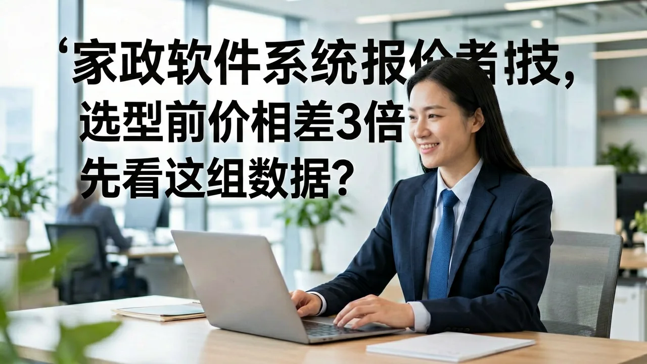 家政软件系统报价相差3倍，选型前先看这组数据